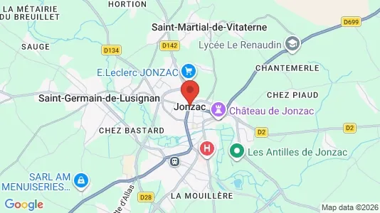 Apartments for rent in Jonzac - Photo from Google Street View