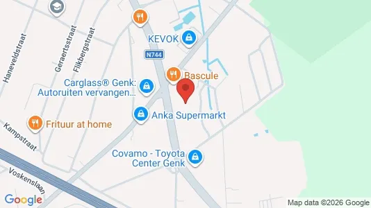Rooms for rent i Genk - kort over placeringen