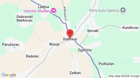 Apartments for rent i Dubrava - kort over placeringen