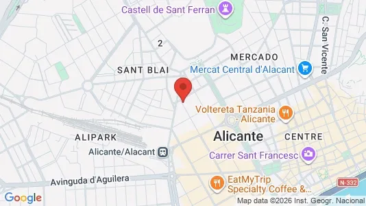Apartments for rent i Alicante/Alacant - kort over placeringen