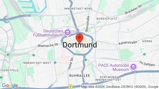 Apartments for rent i Dortmund - kort over placeringen