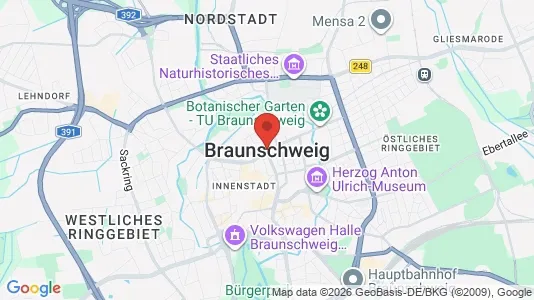 Rooms for rent i Braunschweig - kort over placeringen