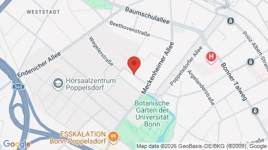Apartments for rent i Bonn - kort over placeringen