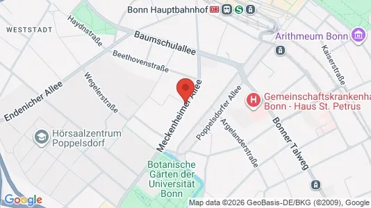 Rooms for rent i Bonn - kort over placeringen