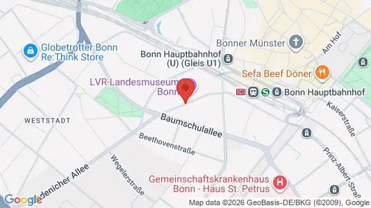 Apartments for rent i Bonn - kort over placeringen