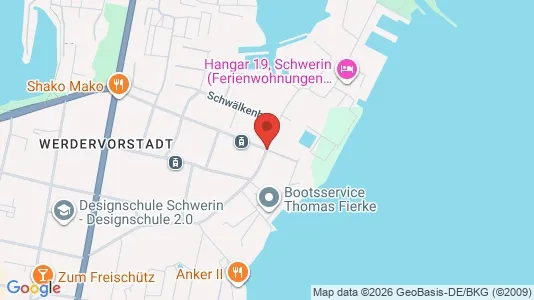 Apartments for rent i Schwerin - kort over placeringen