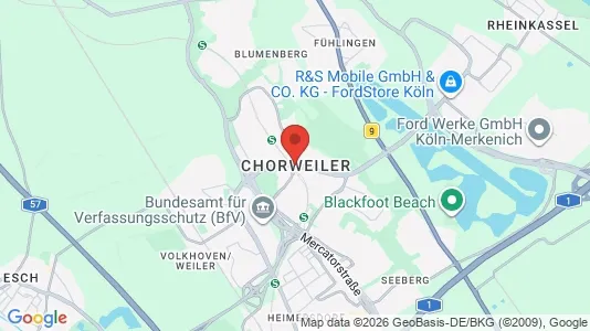 Houses for rent i Cologne Chorweiler - kort over placeringen