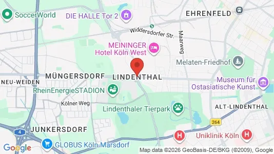 Apartments for rent i Cologne Lindenthal - kort over placeringen