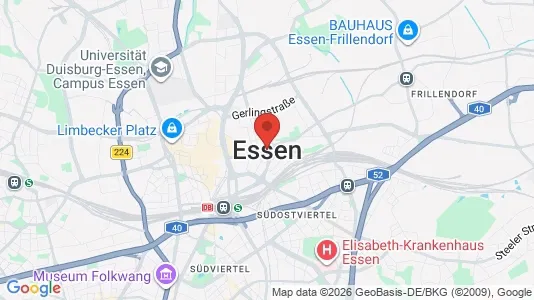 Apartments for rent i Essen - kort over placeringen