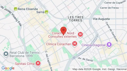 Apartments for rent i Barcelona Sarrià-St. Gervasi - kort over placeringen