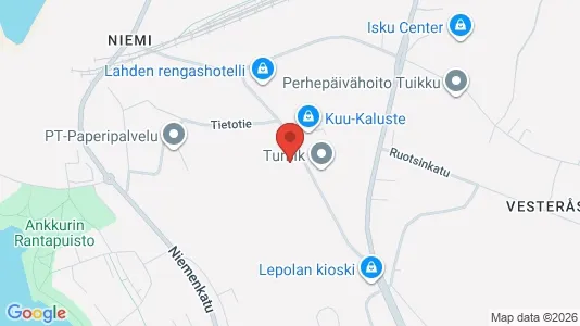 Apartments for rent i Lahti - kort over placeringen