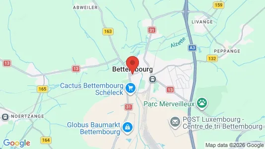 Apartments for rent i Bettembourg - kort over placeringen