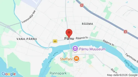 Apartments for rent i Pärnu - kort over placeringen