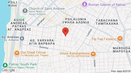Apartments for rent i Patras - kort over placeringen