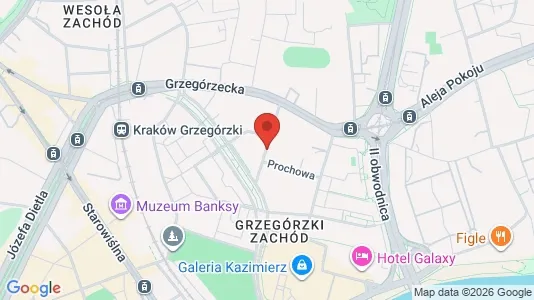 Apartments for rent i Kraków Śródmieście - kort over placeringen