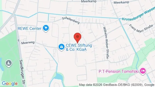 Apartments for rent i Oldenburg - kort over placeringen