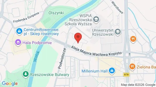 Apartments for rent i Rzeszów - kort over placeringen