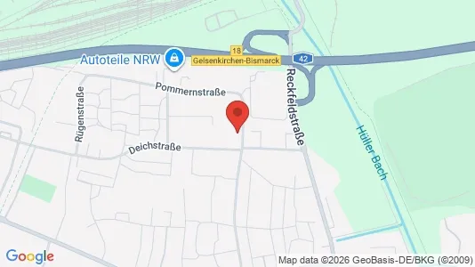 Apartments for rent i Gelsenkirchen - kort over placeringen