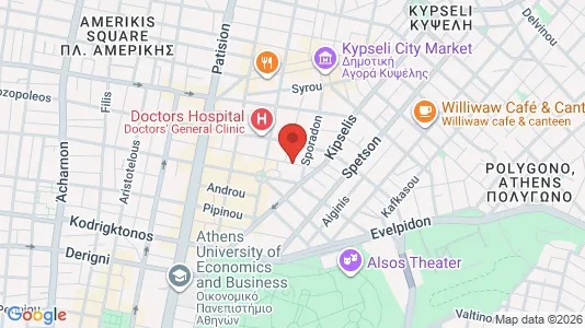 Apartments for rent i Athens Kypseli - kort over placeringen