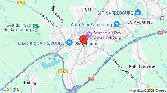 Apartments for rent i Sarrebourg - kort over placeringen