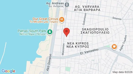 Apartments for rent i Patras - kort over placeringen