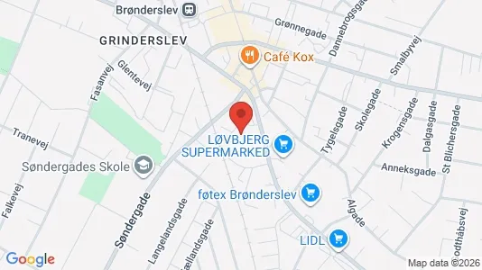 Apartments for rent i Brønderslev - kort over placeringen