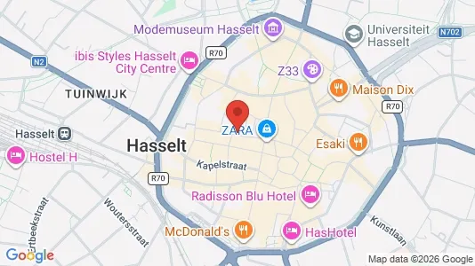 Apartments for rent i Hasselt - kort over placeringen
