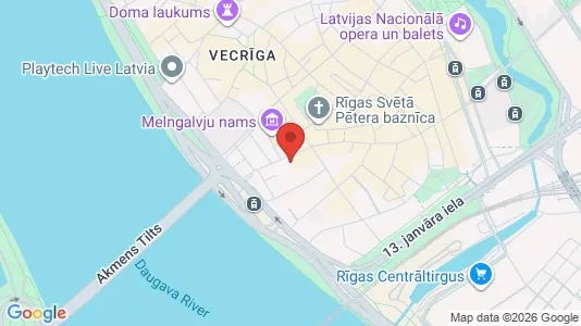 Apartments for rent i Riga Vecrīga - kort over placeringen