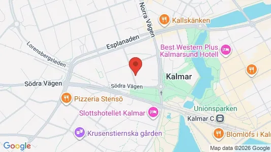 Rooms for rent i Kalmar - kort over placeringen