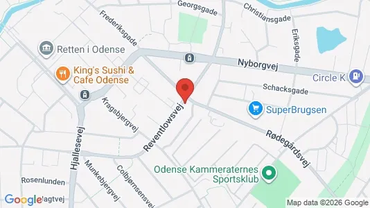 Apartments for rent i Odense C - kort over placeringen