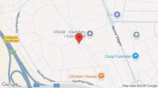 Rooms for rent i Kalmar - kort over placeringen
