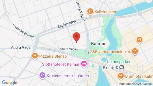 Rooms for rent i Kalmar - kort over placeringen