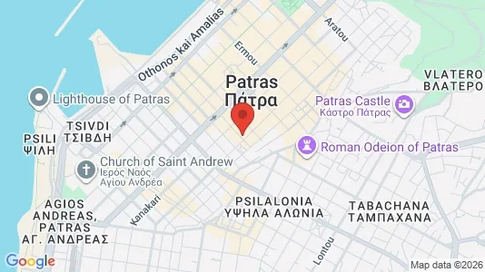 Apartments for rent i Patras - kort over placeringen