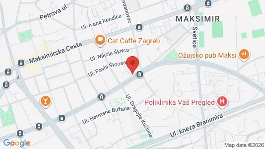 Apartments for rent i Zagreb Maksimir - kort over placeringen