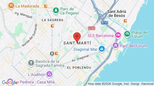 Houses for rent i Barcelona Sant Martí - kort over placeringen