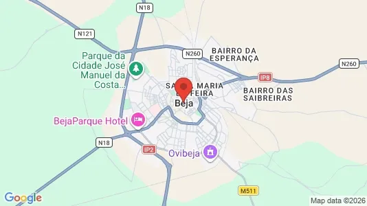 Apartments for rent i Beja - kort over placeringen