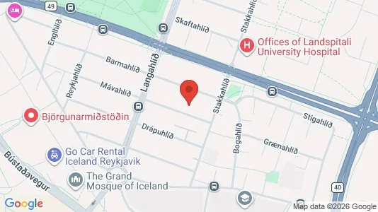 Apartments for rent in Reykjavík Hlíðar - Photo from Google Street View
