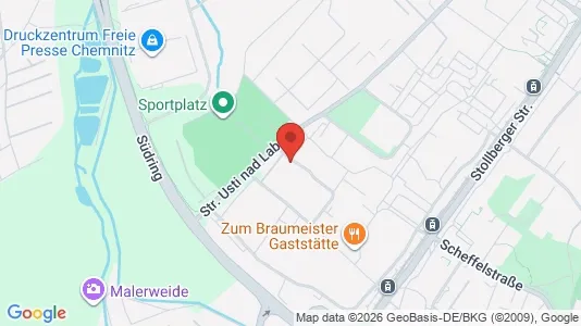 Apartments for rent i Chemnitz - kort over placeringen