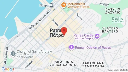 Apartments for rent i Patras - kort over placeringen