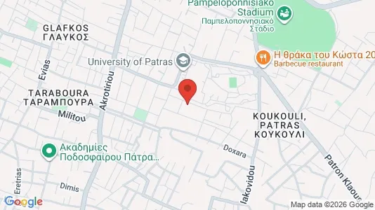 Apartments for rent i Patras - kort over placeringen