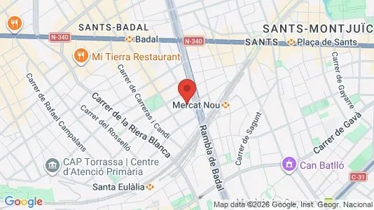 Apartments for rent i Barcelona Les Corts - kort over placeringen