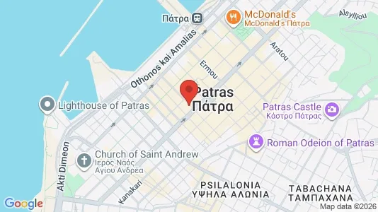 Apartments for rent i Patras - kort over placeringen