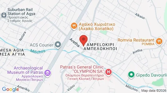 Apartments for rent i Patras - kort over placeringen