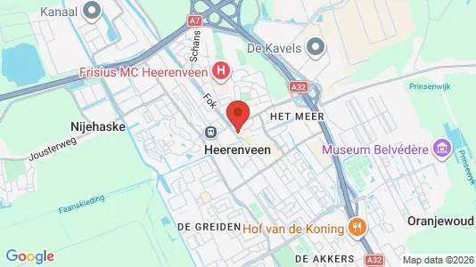 Apartments for rent i Heerenveen - kort over placeringen