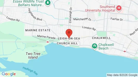 Houses for rent i Leigh-on-Sea - Essex - kort over placeringen