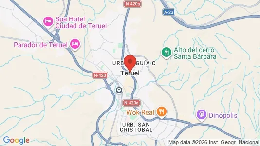 Apartments for rent i Teruel - kort over placeringen
