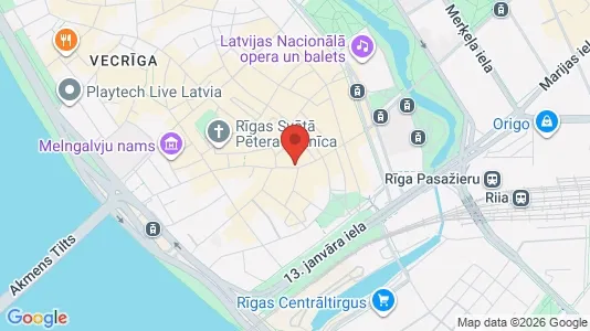 Apartments for rent i Riga Vecrīga - kort over placeringen