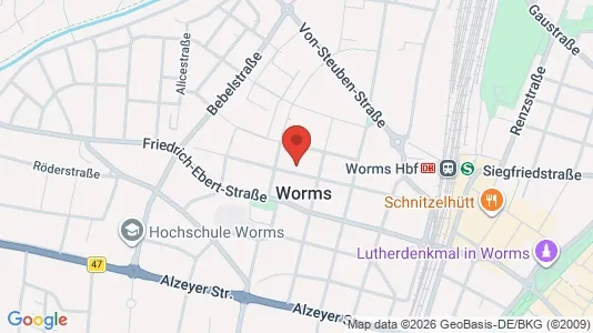 Apartments for rent in Worms - Photo from Google Street View