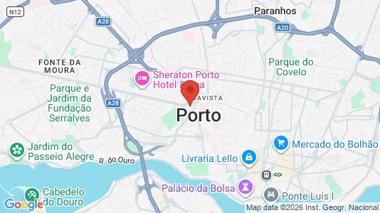 Apartments for rent i Porto Ramalde - kort over placeringen