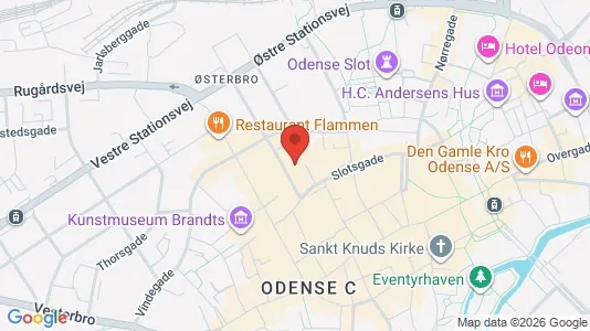 Apartments for rent i Odense C - kort over placeringen